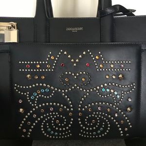 Zadig Voltaire Candide Medium Clous Marine Bag NWT